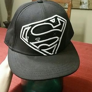 Superman black and white hat